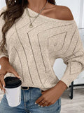 And Winter New Women's Sweater Loose Hollow Knitted Knitted Round Collar Collar