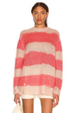 Early Autumn Sweater Long-Sleeved Striped Sweater Languid Sweater Languid Collar Knitted