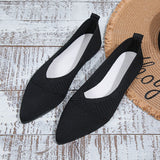 Summer New Large-Size Tip Flat Bottom Flying Shoes Women's Shallow Sports Style Casual