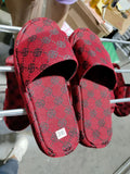 Zingj Large Size Thick Bottom Female Slippers 2024 New Plum Embroidery Pine Cake Bottom Casual Female