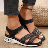 New Women's Summer Slopes And Thick-Soled Casual Sandals And Cold Sandal Slides Water Drill With Thick-Soled Sandals