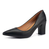 Single Shoes Women's Coarse Heel 2025 Autumn New Pointed Work Shoes Shallow One-Foot Pedal Korean Version Of High Heel