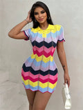 New Ramming Polo Collar Knitted Bag Hips Fashion Sweater Repair