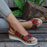 Summer New Women's Shoes Eaby Comfortable Thick-Soled Sandals 40-43 Light-Bottomed Buckle With Fish Mouth Sandals