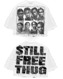 Cool Boy New English Before And After Printing 毛棉 Five-Sleeved T-Shirt Round Collar