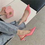 And Summer New Pointed Fine Heel Single Shoes Behind The Empty Sandals Fairy Style With Skirt High