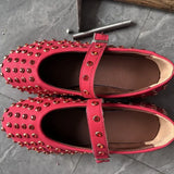 Drill 43 Large Size Water Drill Rivet Single Shoe Belt Buckle Round Head Flat-Bottom Fashion Casual Mary Precious Shoes Women