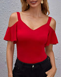 Elegant Ruffled Slim Fit Camisole Casual