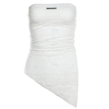 Zingj Summer New Women's Lace Strapless Design Sense Shows Thin Temperament Light Ripe Wind Top-Outfit