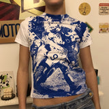 Zingj Retro Women T-shirt Graphic Print Short Sleeve Sweats Tee Vintage Y2K Aesthetic Gothic Harajuku Streetwear Summer 211-0-Outfit