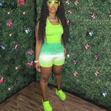 Casual Women Biker Two Piece Set Color Patchwork Matching Set Streetwear Clothes For Women