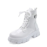 Fashion Pocket Mid-Clinity Thick Bottom Martin Boots Casual Big-Size