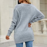 Long Coat Women's Long Dress Long Female Solid Color Mah-Button Cardigan Long-Sleeved British