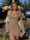 Beach Skirt Knitted Long-Sleeved Ass Bikini Swimsuit Burqa Holiday Sunscreen