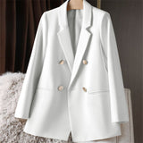 Zingj New Blazer Female Metal Button British Wind Casual Versatile Green Red Small Suit