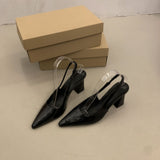 Temperament Baotou Sandals Women 2025 Summer New Korean Commuter Light Heels Paint Coarse Fashion Single