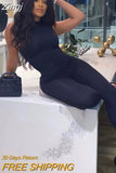 Casual Jumpsuit Women Sexy O Neck Long Sleeve Skinny Romper Night Club Overall Outfit