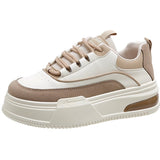 Small White Shoes Women 2025 Autumn New Casual Fashion Thick-Sed Loose Pastry Plate Shoes Trendy Round Head With
