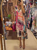 Explosion Casual Leopard Color Print Deep V