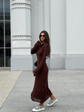Hot Knitted Hollow Skirt + Vest Skirt Set Women's Soft Knitted Burqa Holiday