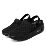 Flying Woven Bun Head Single Shoes Women Summer Half Drag Light Air Cushion After Mixing Sandals