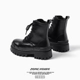 Zingj Martin Boot Men's High Top British Style Vintage Platform Shoes