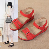 New Sandals Women's Slope And Magic Thick-Sed Thick-Bottomed Large-Size With