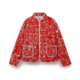 Women's Clothing 2025 Autumn New Street Multi-Color Printing Collar Cotton