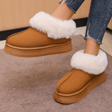 Warm Wool Snow Boots 2024 Winter Thickened Warm Fur As A Whole Comfortable To Wear Casual Cotton