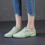 Soft Leather Soft Bottom Summer Small White Shoes Women Breathable Low Help Comfortable Flat Anti-Skid Net Cloth Casual Board