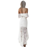 New Dress Explosive Lace Dress With Chest-Nibbon Temperament Pencil Skirt Two Sets Of Women's