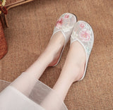 Zingj Shoes Net Net Linen Insoles Embroidered Slippers, Flat Slippers 2023 Women's Shoe