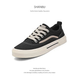 Flash-Step Autumn New Men's Shoes Korean Version Of The Trend Minimalist Casual Cloth Shoes Flat With Comfortable Board Shoes