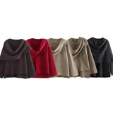 For - Women's Explosive Asymmetric Scarf Short Knitted