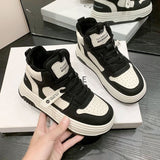 Shoes Women Plus Velvet Warm Thick-Soled Shoes 2025 Winter New Korean Version Of Casual Sports Shoes