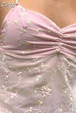 Women Y2K Backless Floral Crop Tops Vintage Sexy Halter Tie Up Off Shoulder Camisole Summer Cute Mini Vest