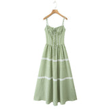 Women's Lace Splicing Tie With Waist Back To Take The Dress