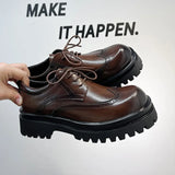 2025 New Platform Derby Shoes Block British Harbor Wind Casual Shoes Leather Shoes Niche Tide Premium