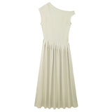 Women's ZA Summer New Temperament Light Long Shoulder Folded