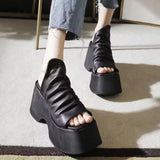 Slippers Women Wear Fashion Slopes And 2025 New Squares With Light Thick Soles Of High-Spine Women's