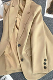 Women Modis Casual Coat Loose Office Elegant Ladies Korean Style Woman Blazers Solid Color Pink Lady Coats 2023