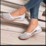 Women's Summer Fashion Sandals Women's Bag Head Hollow Large Flat-Soled Women's Shoes Thick-Soled Single Shoes Breathable Women's