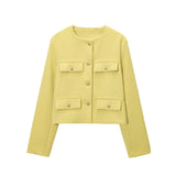 And Winter New Women's Small Fragrant Fashion Button Dress Short Suit Jacket