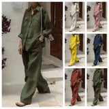 2025 New Women's Long-Sleeved Shirt Loose Pants Two