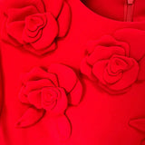 New Star Fashion Heavy Industry Three-Dimensional Flowers Short-Sleeved