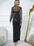 New Autumn Clothes, Women's Sequins, Tassel Blouse, Halter Skirt, Two-Piece
