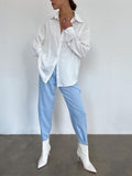 Cuffs Elegant Women Shirts 2023 Satin Spring Fashion Button Down Blouse Long Sleeves Loose Turndown Collar Tops