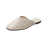 Red Cool Flat Bottom Slippers Lady Wears The Front 25 New Summer Half-Dragging Women's Shoes Fashion Muller Shoes Ins