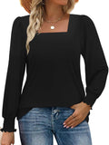 And Autumn 2025 New Striped Side-Laceed Leaf Cuff Bubble Long Sleeve
