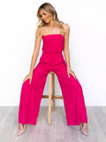 Zingj Summer Casual Fashion Solid Color Suit One Line Shoulder-Wrapped Chest